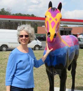 Artist Vicki Van Vynckt, "One Beautiful Earth" horse